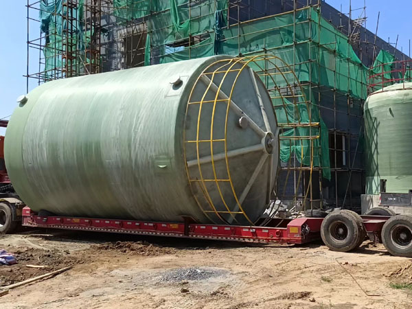 海南硅烷浓盐水处理项目DN4800mm100m³玻璃钢储罐